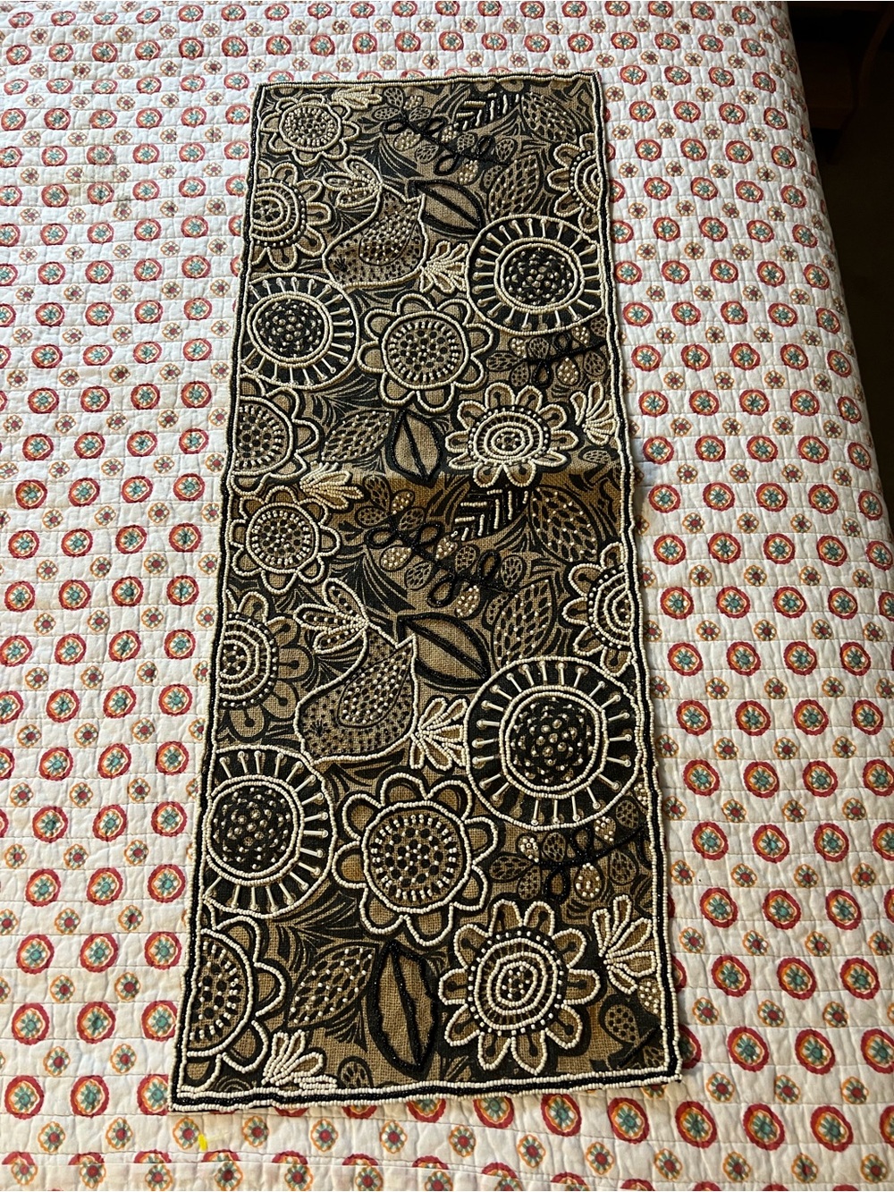 NWT Pier 1 Imports Beaded Table Runner